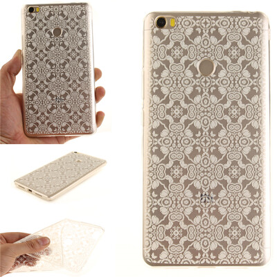 

Half white flowers Pattern Soft Thin TPU Rubber Silicone Gel Case Cover for XiaoMi Mi Max