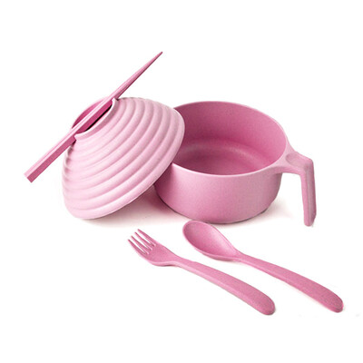 

Bancheon Wheat Straw Washing Water Cup Посуда серии Wheat Bubble Bowl Five Piece Set Soup Chopsticks Spoon Spoon Spice Bag Travel Портативная посуда Set Nordic Powder