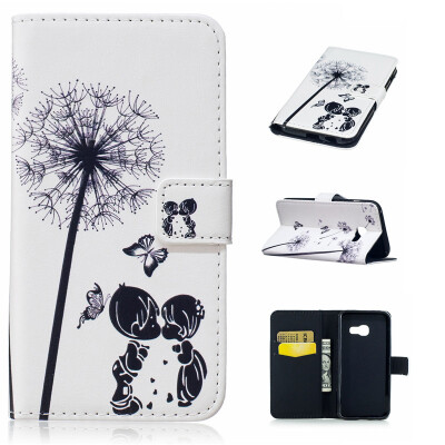 

Children and dandelionDesign PU Leather Flip Cover Wallet Card Holder Case for Samsung Galaxy A3 2017/A320