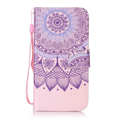 

Purple Sunflower Design PU Leather Flip Cover Wallet Card Holder Case for Samsung Galaxy ON 5/G5500