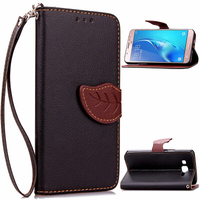 

Black Design PU Leather Flip Cover Wallet Card Holder Case for Samsung Galaxy J7