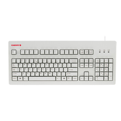 

Cherry (ВИШНЯ) G80-3494LWCEU-0 немой игра офис белой красной ось механической клавиатуры (демпфер ось)