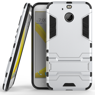 

Серебряный Slim Robot Armor Kickstand Ударопрочный жесткий корпус из прочной резины для HTC Bolt