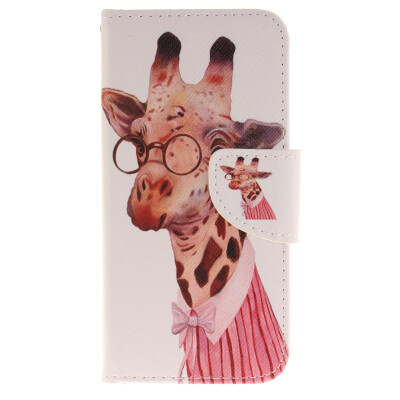 

Giraffe Design PU Leather Flip Cover Wallet Card Holder Case for IPHONE 7