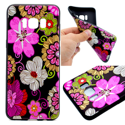 

Color flowers Pattern Soft Thin TPU Rubber Silicone Gel Case Cover for Samsung GALAXY S8