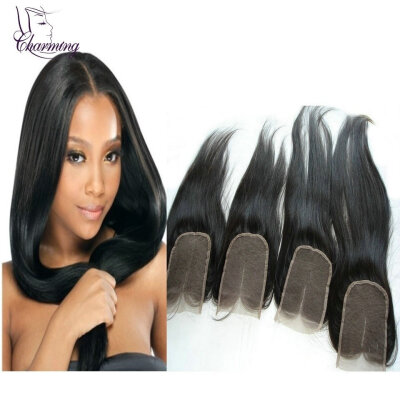 

Middle Part Straight Indian Virgin Hair Closure 3.5x 4 Lace Closure Straight High Quality Virgin Human Hair Lace Front Closure