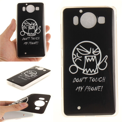 

Do not touch me Pattern Soft Thin TPU Rubber Silicone Gel Case Cover for Nokia Lumia950