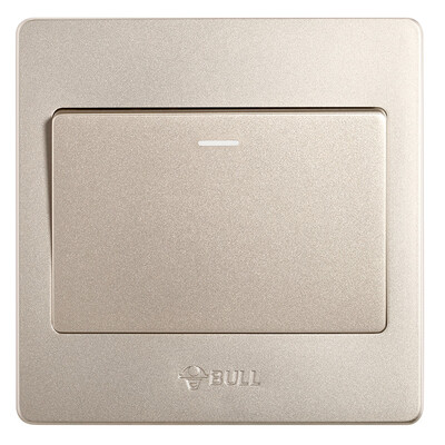 

Bull BULL switch socket G07 series three open single control switch 86 type panel G07K311Y U6 champagne gold