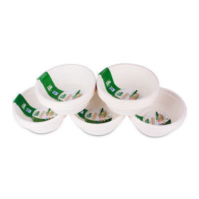 

EWO EDO disposable paper bowl outdoor barbecue picnic supplies 500ml soup bowl can be degraded (50 loaded) YD2421