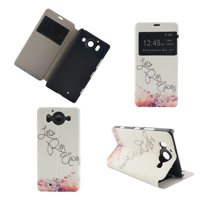 

Lets Run Design PU Leather Flip Cover Wallet Card Holder Case for Microsoft Lumia 950