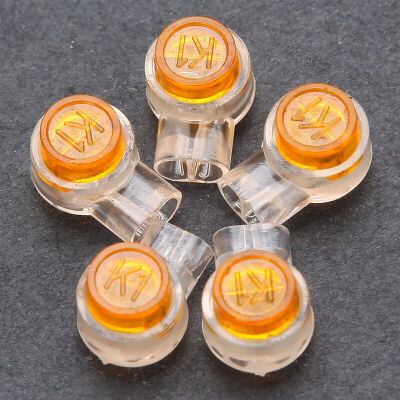 

Shanze (SAMZHE) PT-09 high quality environmental protection K2 wiring terminal wiring engineering dedicated telephone line cable connector K2 pole double line connector 100 / bag new bag