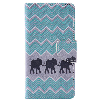 

Elephant Design PU Leather Flip Cover Wallet Card Holder Case for HUAWEI P9 MINI
