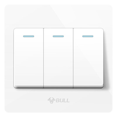 

Bull BULL switch socket G07 series three open single control switch 86 type panel G07K311Y white