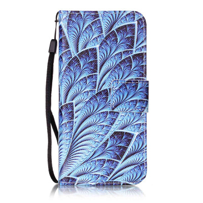 

Blue Dazzle Design PU Leather Flip Cover Wallet Card Holder Case for Apple iPhone 7