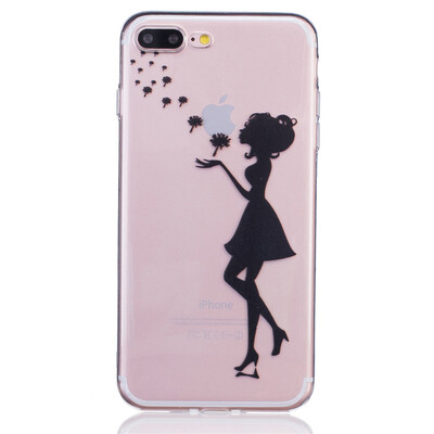 

Dandelion girl Dress girl Pattern Soft Thin TPU Rubber Silicone Gel Case Cover for IPHONE 7 Plus