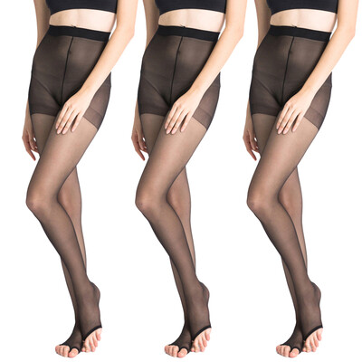 

Langsha stockings 3 pairs of core silk exposed toe socks summer sexy women&39s fish mouth thin section pantyhose stockings black uniform