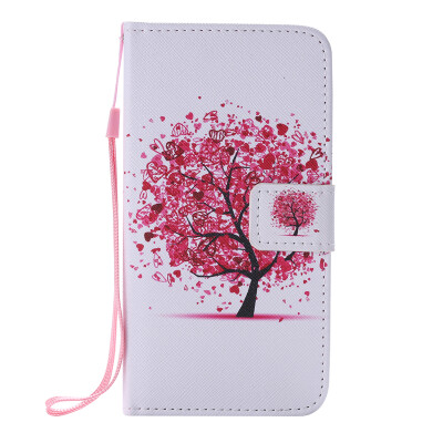 

Flower Design PU Leather Flip Cover Wallet Card Holder Case for SAMSUNG J510 J52016