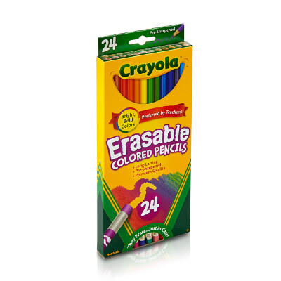 

Painted Crayola 24 color erasable color pencils 68-2424