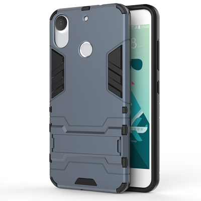 

Темно-синий Slim Robot Armor Kickstand Ударопрочный жесткий корпус из прочной резины для HTC Desire 10 Pro