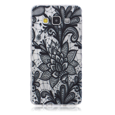 

Black Rose Pattern Мягкий тонкий ТПУ Резиновая крышка силиконовый гель чехол для SAMSUNG GALAXY A3