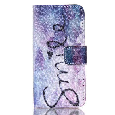 

Smile Design PU Leather Flip Cover Wallet Card Holder Case for IPHONE 5