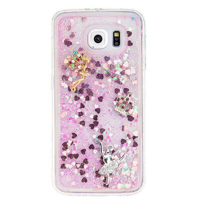

Динамический Quicksand Блеск наливные Мягкая ТПУ чехол для SAMSUNG S6