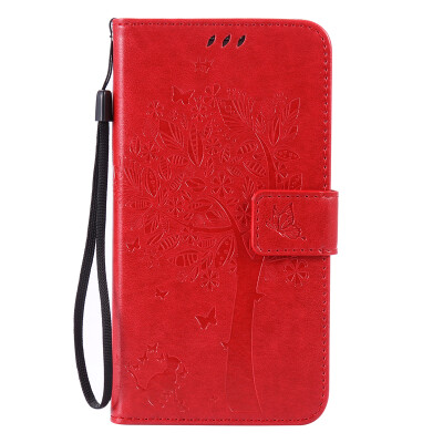 

Red Tree Design PU Leather Flip Cover Wallet Card Holder Case for SAMSUNG J7