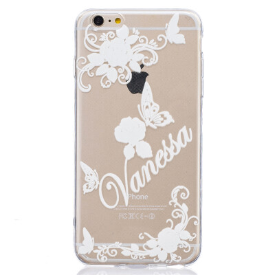 

White butterfly Pattern Soft Thin TPU Rubber Silicone Gel Case Cover for IPHONE 6 Plus/6S Plus