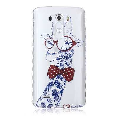 

Giraffe Pattern Soft Thin TPU Rubber Silicone Gel Case Cover for LG G3