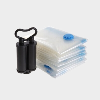 

【Jingdong Supermarket】 Jia Bai compression bag sealed vacuum dust clothing quilt storage bag 9 wire thicker 8 loaded (2 large 2 in 4 small) containing double-tube air pump