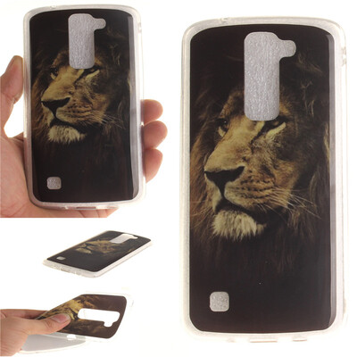 

Lions Pattern Soft Thin TPU Rubber Silicone Gel Case Cover for LG K8