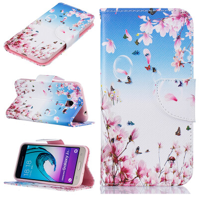 

Orchid butterfly Design PU Leather Flip Cover Wallet Card Holder Case for SAMSUNG GALAXY J3J3 2016 J320