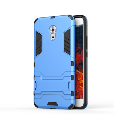 

Blue Slim Robot Armor Kickstand Shockproof Hard Rugged Rubber Back Case For MEIZU Pro 6 Plus