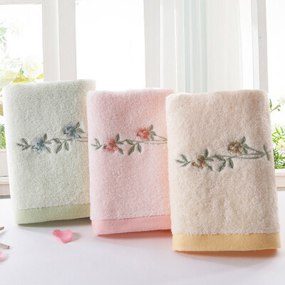 

Gold towel home textiles cotton satin embroidery towel soft water three loaded embroidery section 112g article 78 39cm