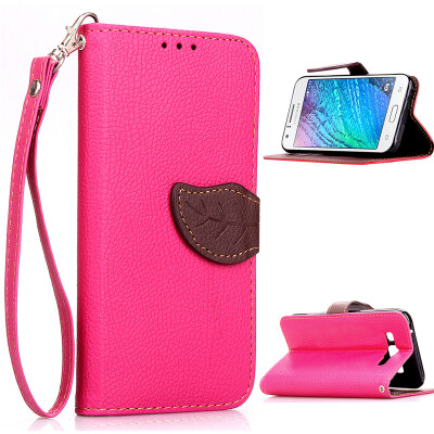 

Pink Design PU Leather Flip Cover Wallet Card Holder Case for Samsung Galaxy J1(2016)/J120F