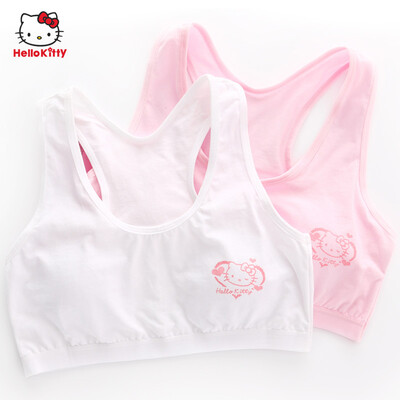 

HELLO KITTY bra 2 suits girl underwear development period whipped cartoon cotton tattoo student vest bras bras 2008 pink -85