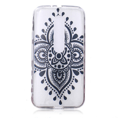 

Black Chinese knot Pattern Soft Thin TPU Rubber Silicone Gel Case Cover for MOTO G3