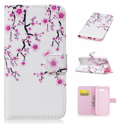 

Plum blossom Design PU Leather Flip Cover Wallet Card Holder Case for Samsung Galaxy J3 2017J311