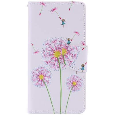 

Pink Dandelion Design Кожа PU откидной крышки Кошелек для карты Держатель для SONY X Performance