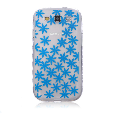 

Blue chrysanthemum Pattern Soft Thin TPU Rubber Silicone Gel Case Cover for SAMSUNG GALAXY S3 I9300