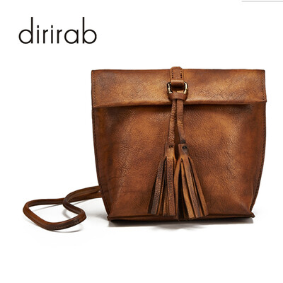 

Dirirab Genuine Leather Handbag Shoulder Bag New Imported Head Layer Leather Messenger Bag Retro Handmade Fuselage Casual