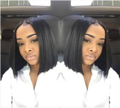 

8A Short Bob Lace Wigs Glueless Full Lace Human Hair Bob Wigs For Black Women Peruvian Virgin Hair Straight Full lace Bob Wigs