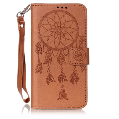 

Brown Wind Chime Design PU Leather Flip Cover Wallet Card Holder Case for SAMSUNG S3