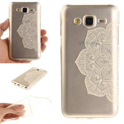 

Half white flowers Pattern Soft Thin TPU Rubber Silicone Gel Case Cover for Samsung Galaxy J5 2015