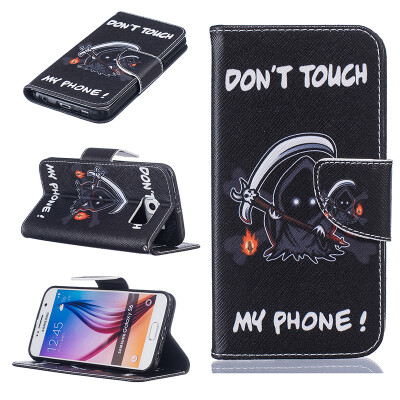 

Grim Reaper Design PU Leather Flip Cover Wallet Card Holder Case for SAMSUNG GALAXY S6