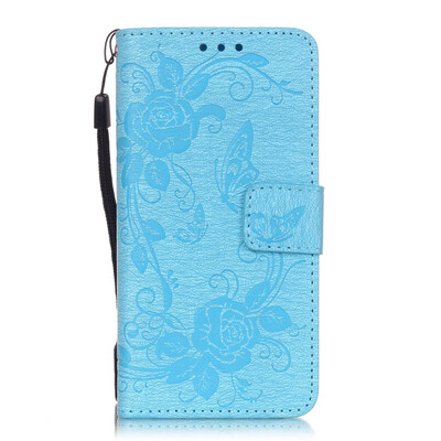 

Blue Butterfly Design PU Leather Flip Cover Wallet Card Holder Case for SAMSUNG A310