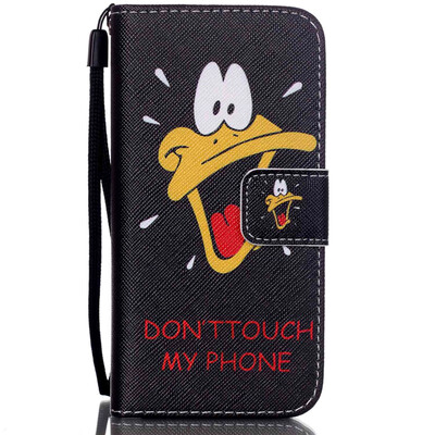

Слюна Duck Дизайн Кожа PU откидная крышка бумажника карты держатель чехол для IPHONE 5G