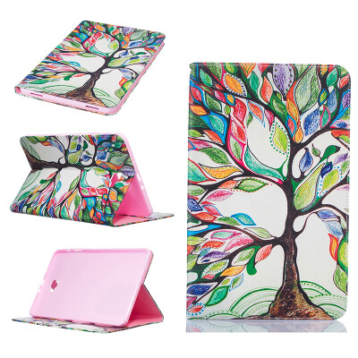 

Colorful tree Style Embossing Classic Flip Cover with Stand Function and Credit Card Slot for SAMSUNG GALAXY Tab A 10.1 T580N