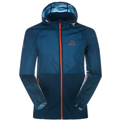 

Pearson&PELLIOT skin clothing men&women outdoor sports skin windbreaker 2621204 male peacock blue S