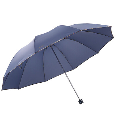 

Jingdong supermarket] heaven umbrella increase three fold sunny umbrella double umbrella strong water repellent a dry business umbrella black green 33398E